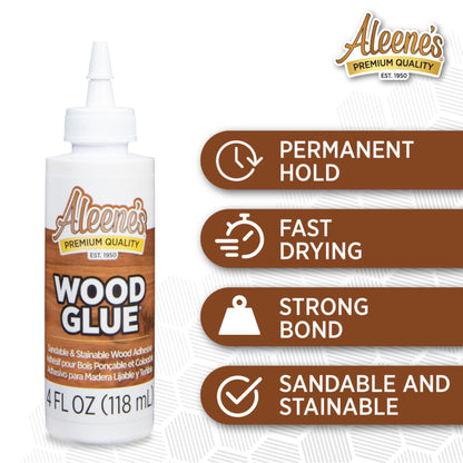 Aleene's 40645 Glue Wood Adhesive, 4 fl oz - 3 Pack, Multi