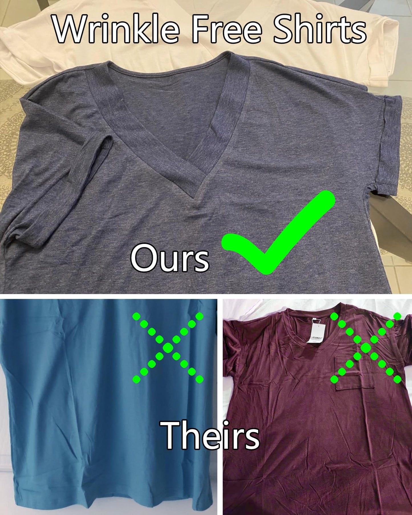 EyMuse T Shirts Short Sleeve V Neck Tees Womens Fashion Tops Loose Fit Lightweight Casual Summer Outfits Clothes 2024 White,XL