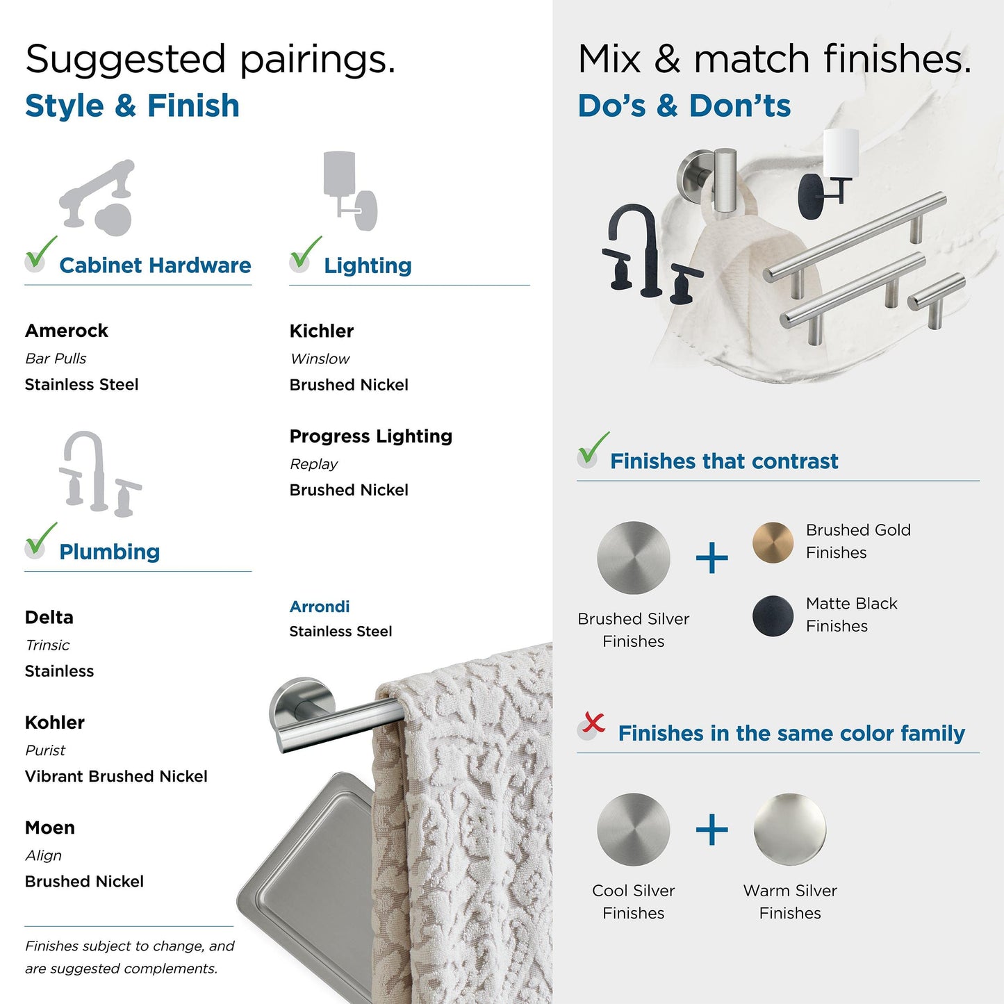 Amerock BH26542SS | Stainless Steel Single Robe Hook | 2-1/4 in. (57 mm) Length Towel Holder | Arrondi | Towel Hook for Bathroom | Bathroom Hardware | Bath Accessories