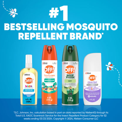 OFF! Kids Insect Repellent Spray, 100% Plant Based Oils, Safe for Use On Babies, Toddlers and Kids, 4 oz