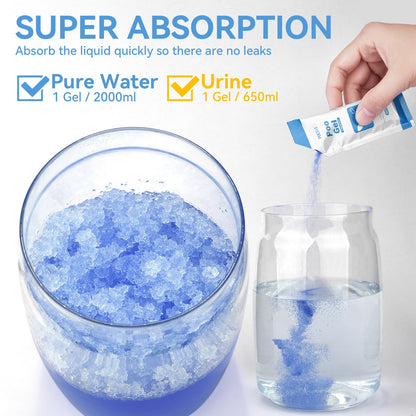 Poesie Liquid Waste Gel for Portable Toilet 25 Packets Porta Potty Degradable Absorbent Gel Poo Urine Powder for Outdoor Recreation Camping Toilet Emergency Toilet Treatment Chemicals