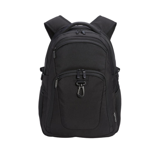 Amazon Basics Travel Laptop Backpack for 15.6 inch Laptop, Black