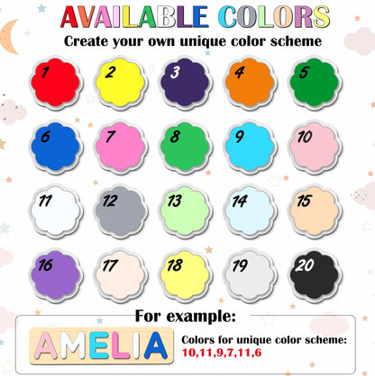 Personalized Wooden Name Puzzle for Kids Personalized Baby Name Puzzle for Toddlers Personalized Baby Gifts First Birthday Gift Wooden Puzzles Custom Toddler Learning