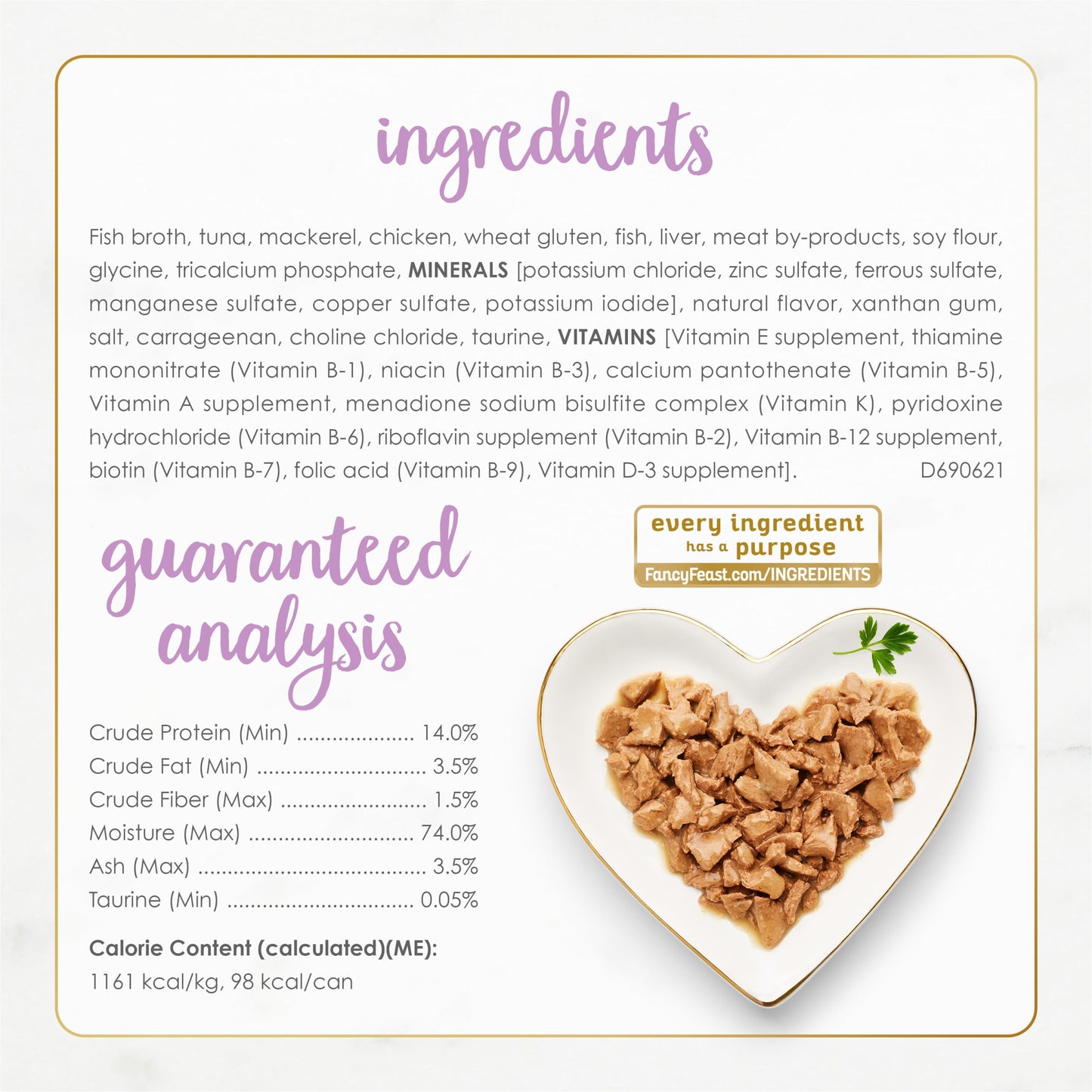 Purina Fancy Feast Wet Cat Food Flaked Tuna and Mackerel Feast - (Pack of 24) 3 oz. Cans