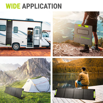 Newpowa 200W Portable Solar Panel Kit with Adjustable Kickstand Case,200Watt 12Volt Foldable Panel+20A MPPT Controller+20FT Controller Cable+20ft 12AWG