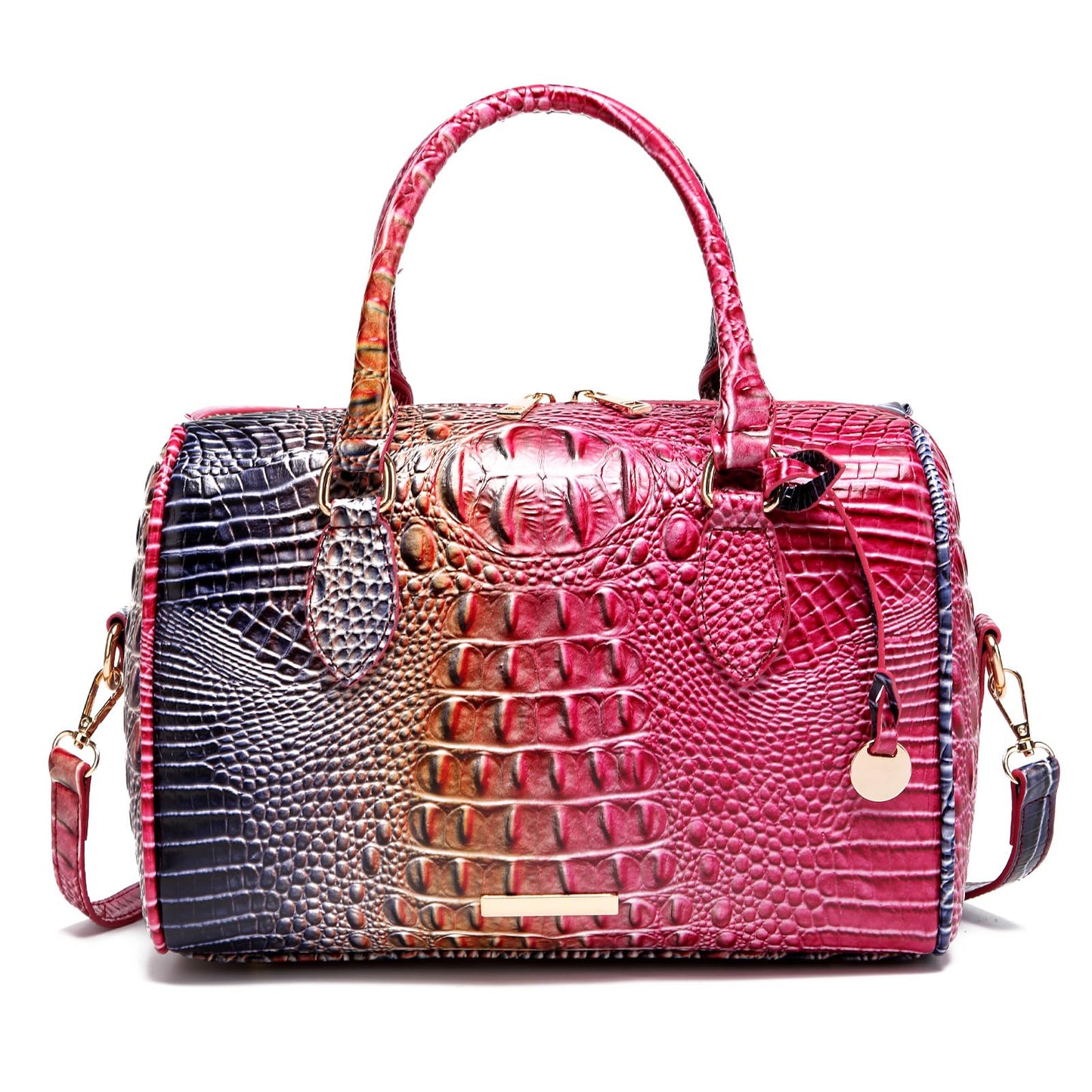 Makcr Joacbv Top-Handle Crocodile Purses For Women Crossbody Leather Bags Trendy Large Capacity Tote with Shoulder Strap