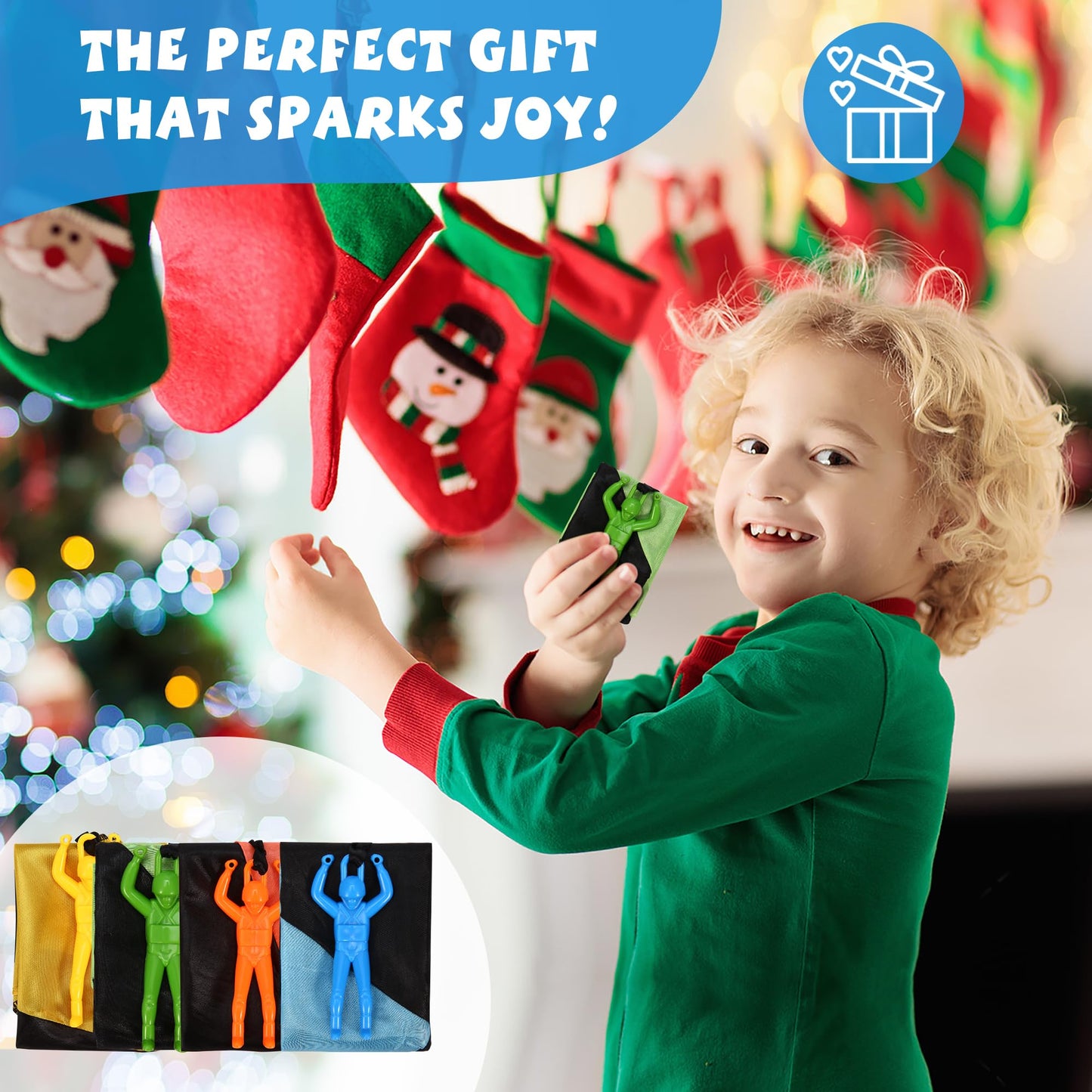 Parachute Toy for Kids, Outdoor Toys Flying Parachute Men, Inside & Outside Toys for or 3 4 5 6 7 8 9 10 11 12 Year Old, Thanksgiving Day for Boy Girl 4-8 Year Old, Unique Boys Party Favors