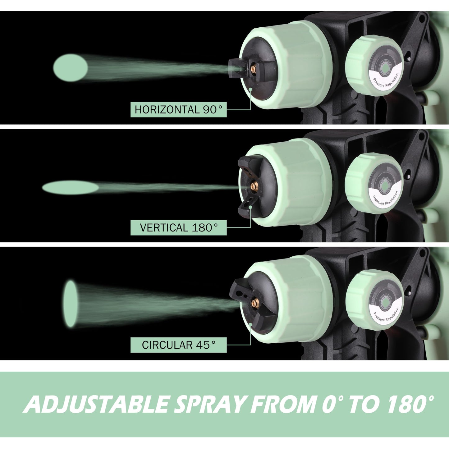 1000W HVLP Paint Sprayer High-Efficiency Electric Spray Gun with 6 Nozzles,Variable Patterns & Adjustable Flow, 47oz (1400ml) Detachable Container,Easy to Clean for Home Improvement Projects Avocado