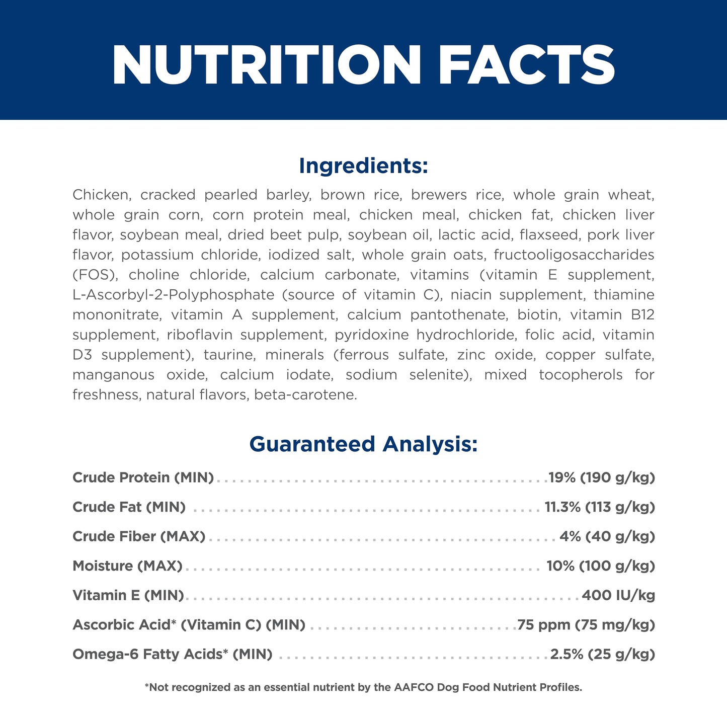 Hill's Science Diet Adult 1-6, Adult 1-6 Premium Nutrition, Dry Dog Food, Chicken & Barley, 15 lb Bag