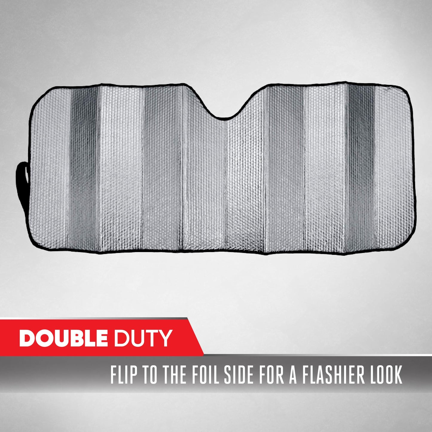 Motor Trend Windshield Sunshade for Car, Truck & SUV, Black - Folding Sun Shade for Front Window, Auto Sun Visor Heat Protection, UV Rays Blocker (58 x 24 Inch)