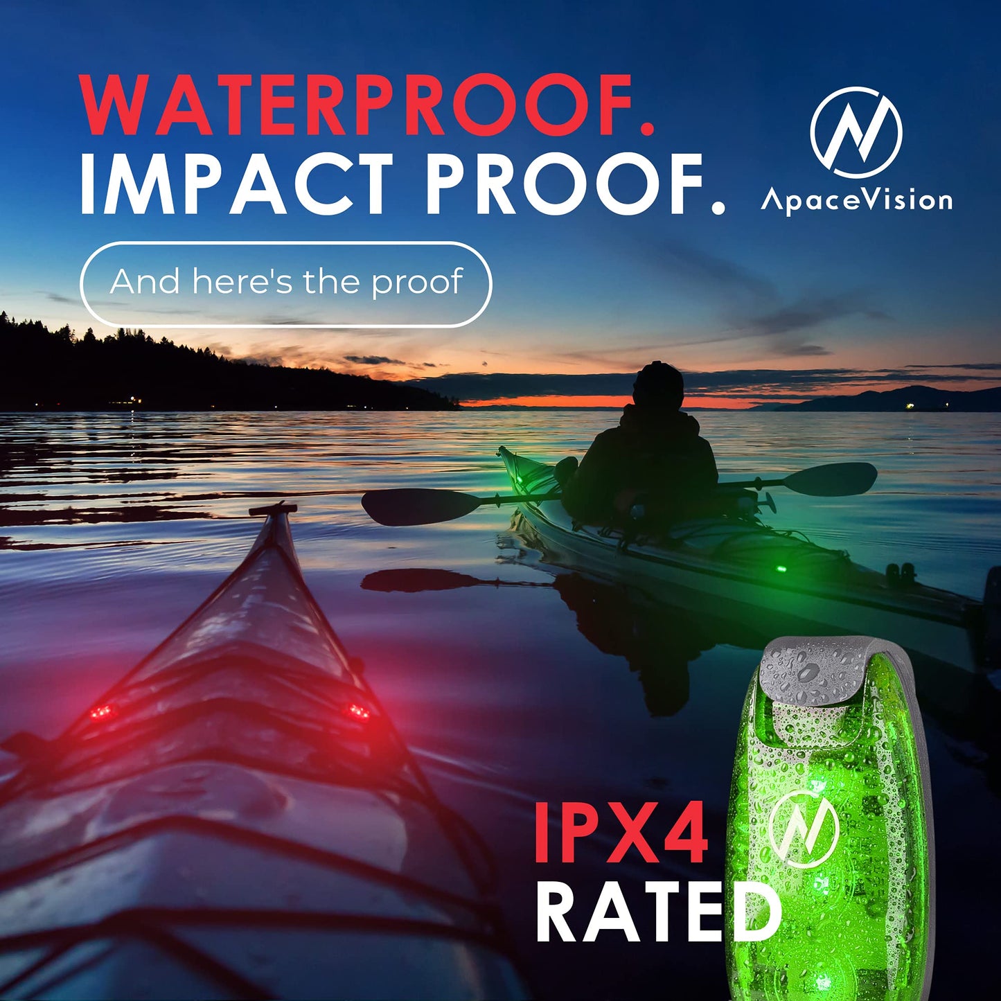 LED Safety Light (2 Pack) - Clip On Strobe/Running Lights for Runners, Dog, Bike, Walking, Boat, Kayak, Stroller and More - High Visibility Accessories for Your Reflective Gear, Bicycle