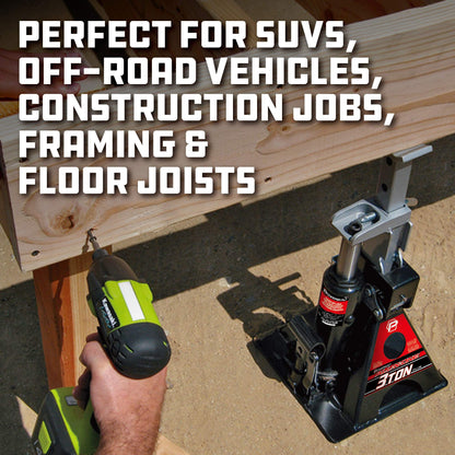 Powerbuilt 3 Ton, Bottle Jack and Jack Stands in One, 6000 Pound All-in-One Car Lift, Heavy Duty Vehicle Unijack, 640912