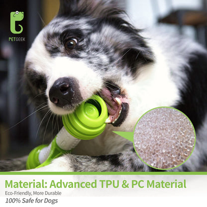 PETGEEK Interactive Dog Bone Toy, Automatic Dog Chase Toy, Electronic Pet Toys for Medium/Large Dog Boredom, USB Rechargeable Safe Material, Green Color