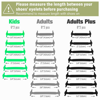 INMAKER No Tie Shoe Laces for Adults and Kids, Elastic Shoelaces for Sneakers, Rubber Silicone Tieless Laces