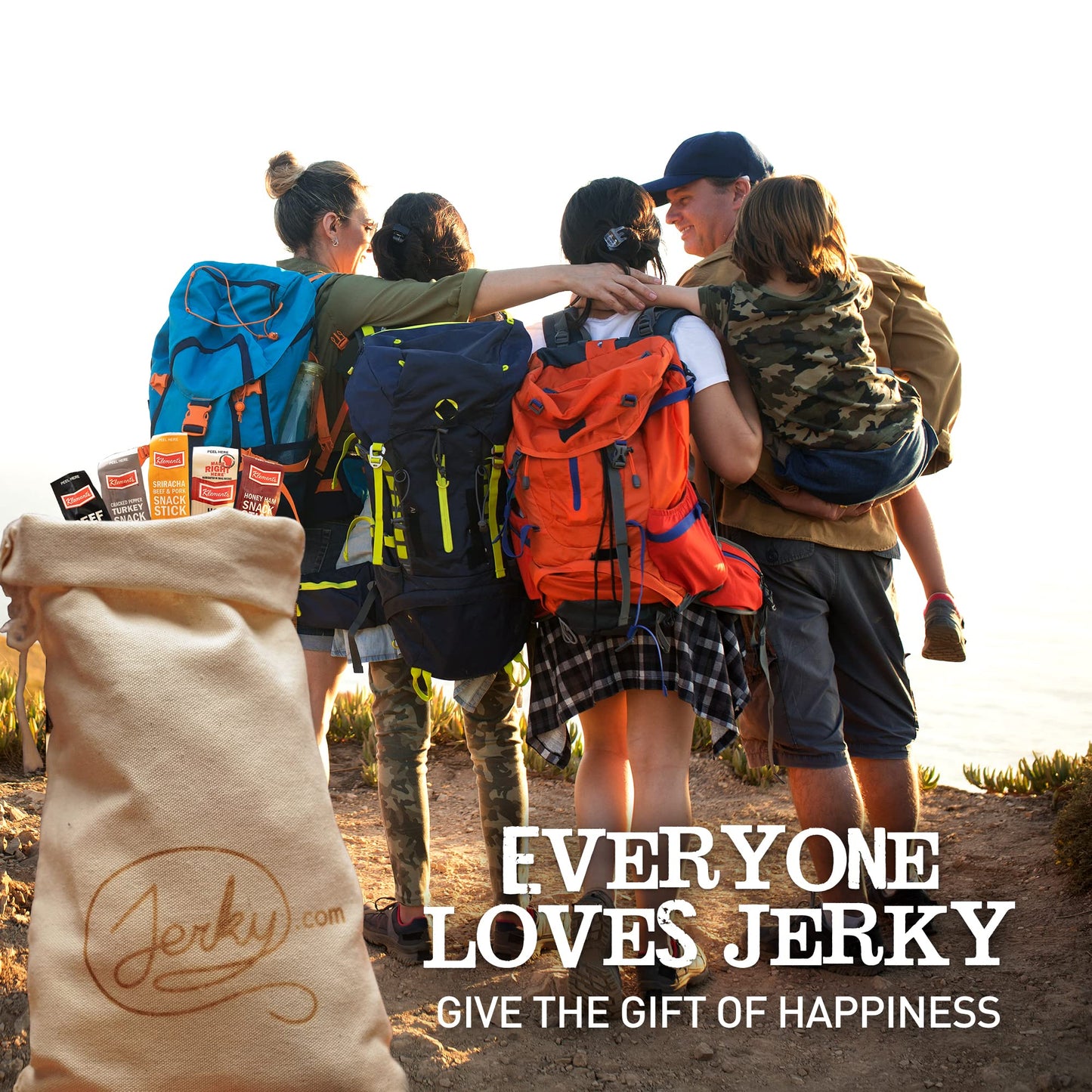 Jerky.com Gift Bag for Men | 26 Piece Meat Sticks Gift Basket with Beef Sticks, Pork, Turkey, Ham & Cheese Sticks | High Protein Snack Variety Pack | Gluten-Free Jerky Gifts for Men | Birthday Gift Basket for Him