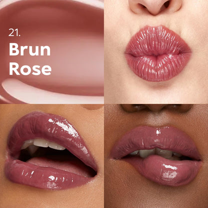 KIKO Milano 3D Hydra Lip Gloss – High Shine, Hydrating, Plumping, Non-Sticky, Moisturizing Lip Makeup – 21 Brun Rose – 6.5ml