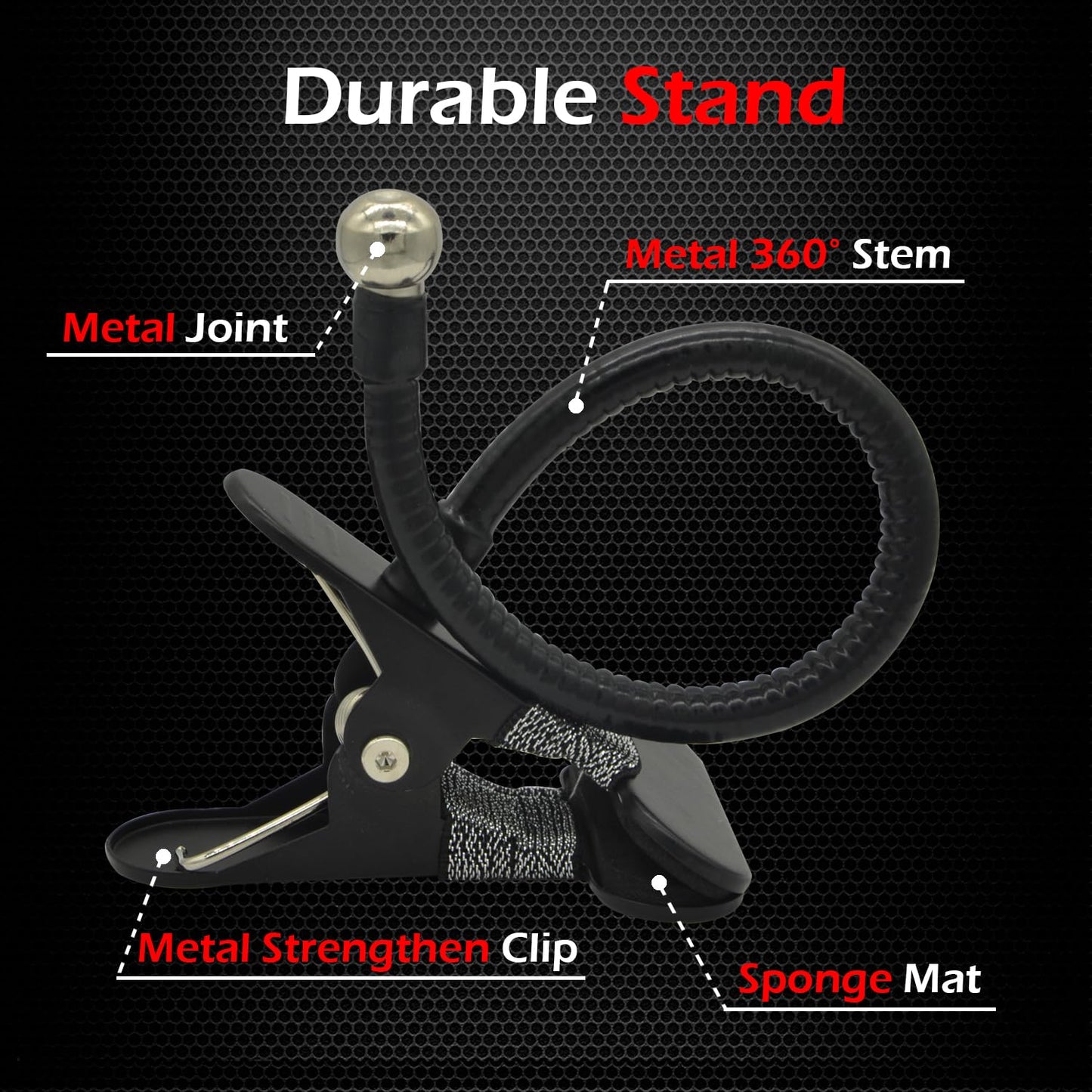 Ampper Clip On Security Mirror, Convex Cubicle Mirror for Personal Safety and Security Desk Rear View Monitors or Anywhere (3.35", Round)