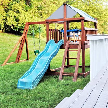 ABCCANOPY 52"X90" Swing Set Replacement Tarp for Playgrounds, Shade Screens (Navy Blue/White)