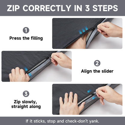 OhGeni Orthopedic Waterproof & Machine Washable Dog Bed for Medium Large Pets, Suitable for Crates, Cat Mat with 25D Egg Crate Foam, Non-Slip Bottom & Removable Cover, 35 Inches(Gray)