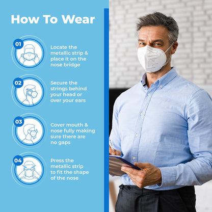 Lyka Distribution KN95 Face Masks - 50 Pack - 5 Layer Protection Breathable Face Mask - Filtration>95% with Comfortable Elastic Ear Loop | Non-Woven Polypropylene Fabric