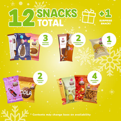 Midi International Snack Box | Premium Exotic Foreign Snacks | Unique Snack Food Gifts Included | Try Extraordinary Turkish Snacks | Candies from Around the World | 12 Full-Size + 1 Bonus Snacks