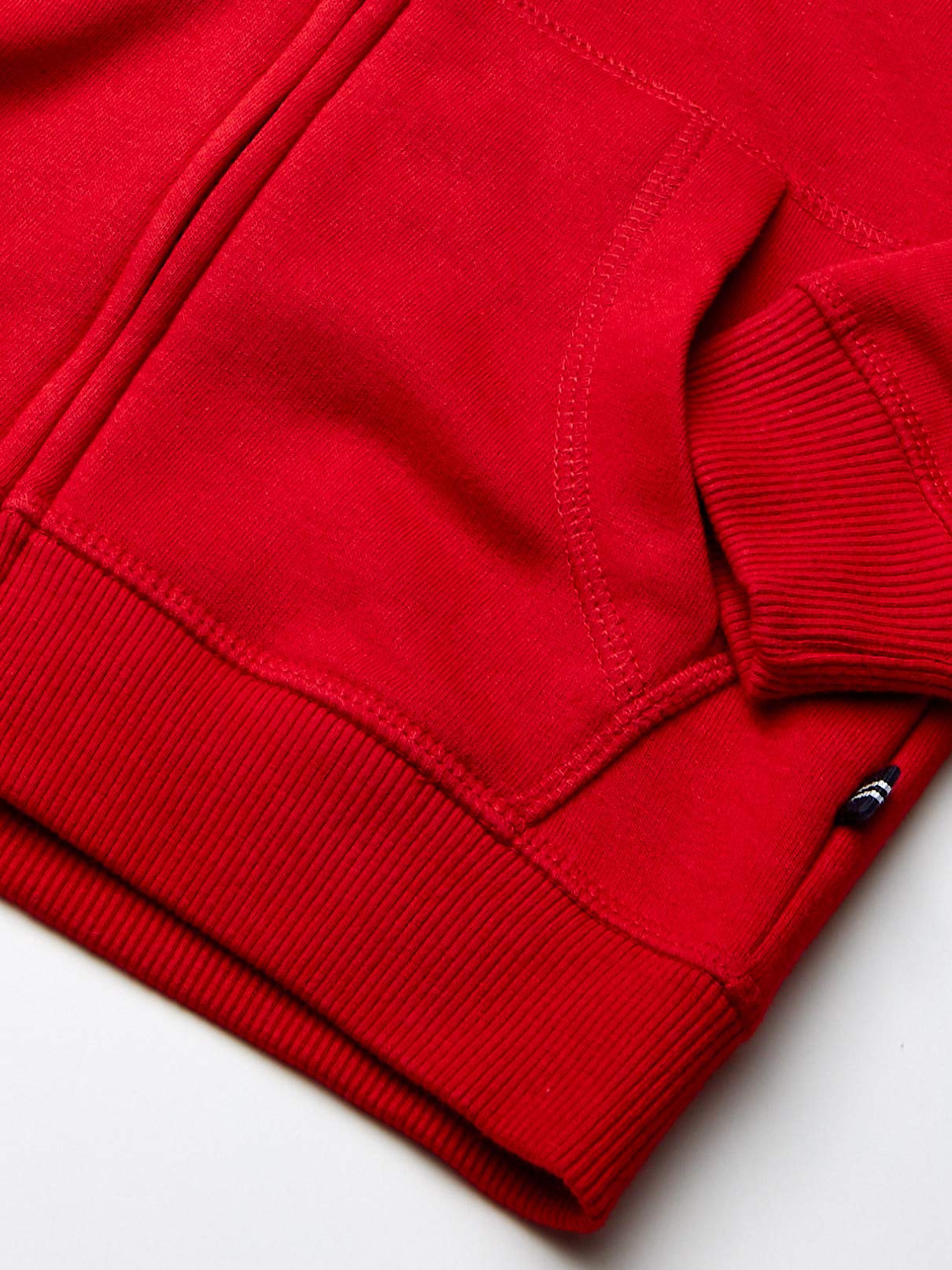 Nautica boys Fleece Zip-up Hoodie Hooded Sweatshirt, Open Red, 18-20 US