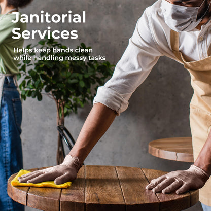 Fit Meal Prep 200 Pack Disposable Food Prep Vinyl Gloves Medium Food Safe Glove Household Cleaning Gloves for Cooking, Kitchen