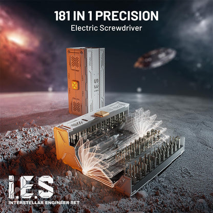 EZARC Electric Screwdriver Set, 181 in 1 Cordless Screwdriver, 3 Torque Settings with 160 Magnetic Precision Bits, Power Screwdriver Repair Tool Kit for Phone Laptop Camera Watch Computer-White