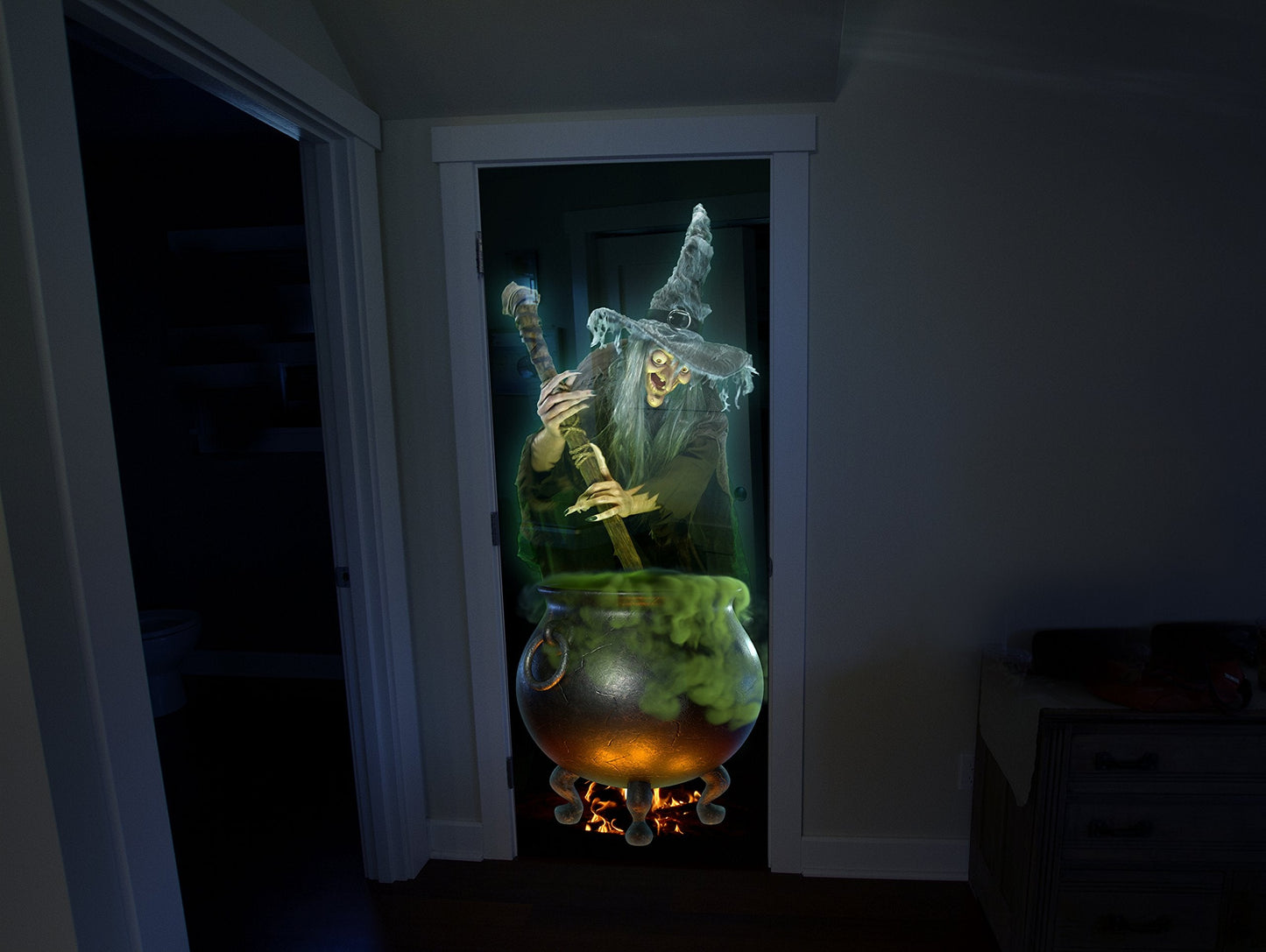 (5.5 ft x 9 ft) Holographic Rear Projection Screen with Mounting Hardware for Projecting Halloween Videos