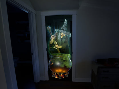 (5.5 ft x 9 ft) Holographic Rear Projection Screen with Mounting Hardware for Projecting Halloween Videos