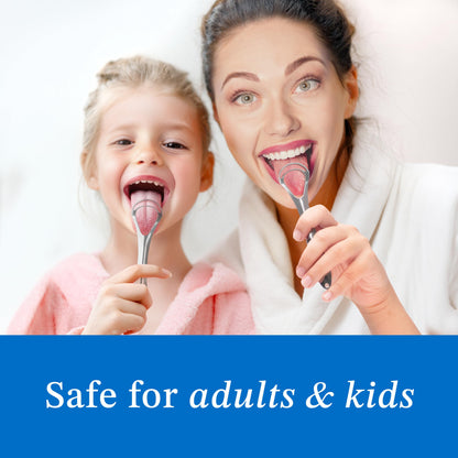 Mouthology Tongue Scraper for Adults (2 Pack), Reduce Bad Breath, Metal Tongue Scraper, Tongue Cleaner, Tongue Scraper, Stainless Steel Tongue Scraper, Tongue Cleaner for Adults, Tongue Scrubber