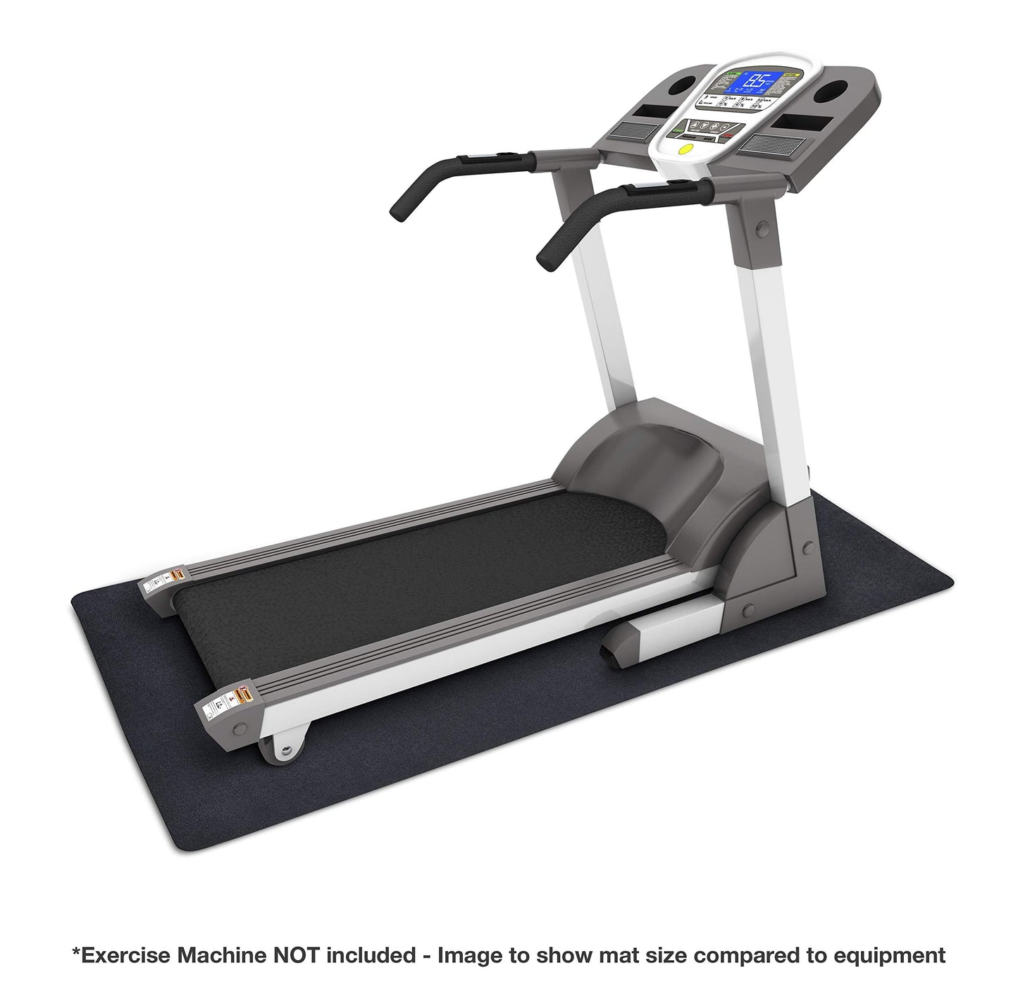 MotionTex Exercise Equipment Mat for Under Treadmill, Rowing Machine, Elliptical, Fitness Equipment, Home Gym Floor Protection, 36" x 72", Black