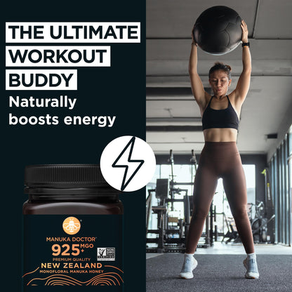 MANUKA DOCTOR - MGO 925+ Manuka Honey Monofloral, 100% Pure New Zealand Honey. Certified. Guaranteed. RAW. Non-GMO (8.75 oz)