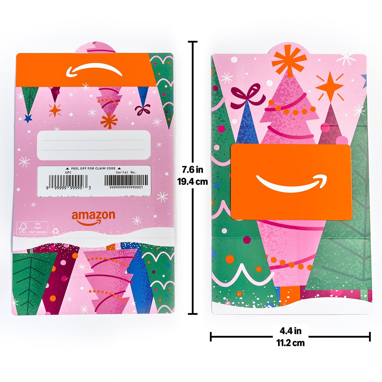 Amazon Physical Gift Card in Mini Envelope - Festive Trees | Christmas, Winter