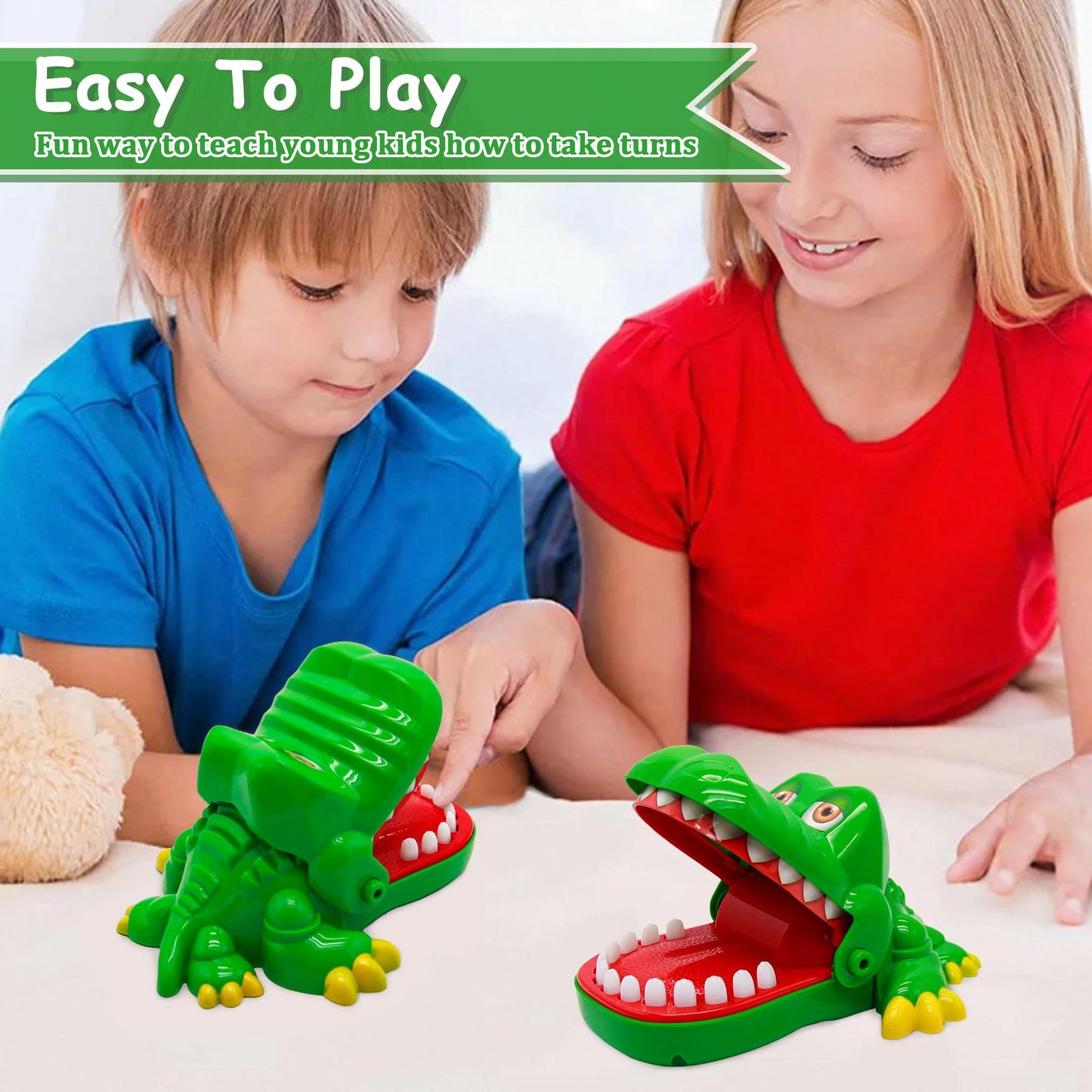 iShyan Crocodile Teeth Toys Game for Kids, Crocodile Biting Finger Dentist Games Funny Toys, 2020 Version Ages 4 and Up