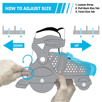 Roller Derby Fun Roll Adjustable Roller Skates for Beginners, Boys & Girls Small (7-11)