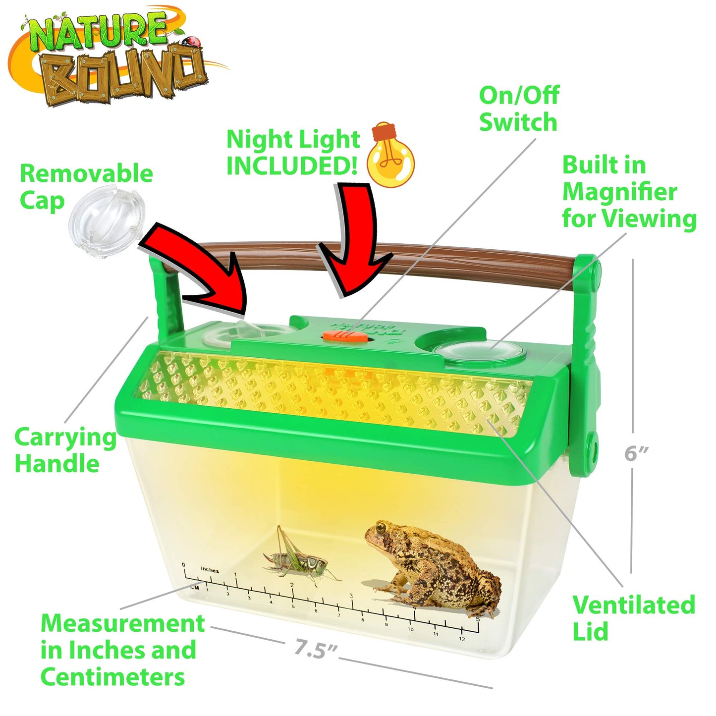 Nature Bound Bug Catcher Critter Barn Habitat | Bug Catcher Kit for Kids | Outdoor Nature Exploration Toys | Indoor/Outdoor Insect Collecting with Light Kit | STEM Toy for Boys & Girls Ages 3+