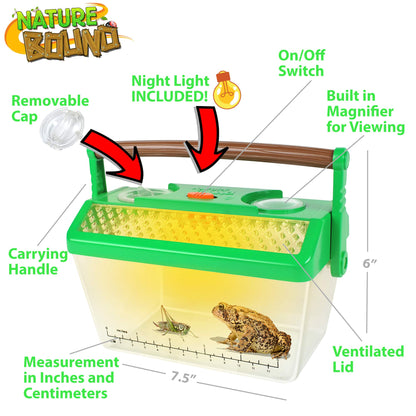 Nature Bound Bug Catcher Critter Barn Habitat | Bug Catcher Kit for Kids | Outdoor Nature Exploration Toys | Indoor/Outdoor Insect Collecting with Light Kit | STEM Toy for Boys & Girls Ages 3+
