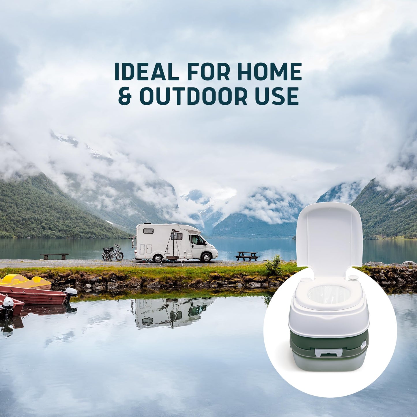 Lunderg Toilet Liners with Lemon Scented Super Absorbent Pads - Value Pack 20 Count Universal Fit - Disposable Toilet Bags - Convert any Home, Boat or Camping WC into a Dry Flush - Emergency must have