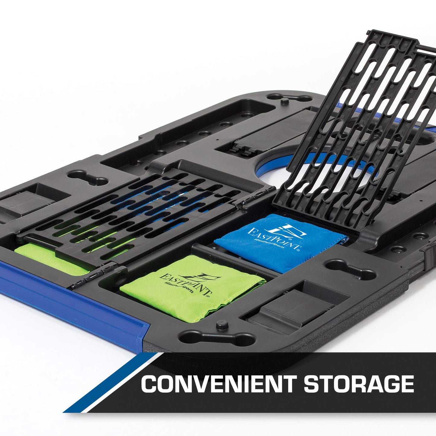 EastPoint Sports Light-Up Bean Bag Toss Outdoor Game - Cornhole-Style Team Fun for Parties Tailgates Cookouts and More Light Up Cornhole Set