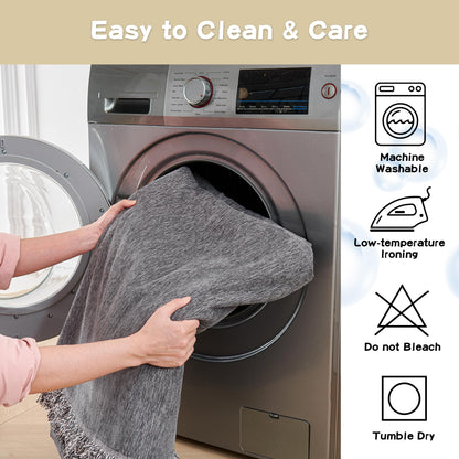 MYSKY HOME Couch Cover for Dogs, Washable Couch Covers, Non Slip Couch Sofa Cover, Couch Cover 2 Cushion Sofa Dogs Furniture Protector with Tassels Chenille Sofa Covers for Pets, 71"x118", Dark Grey