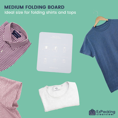 Laundry Folding Boards for Clothing & Garments Set of 3 / For Adults & Kids/Perfect for T-Shirts, Dress Shirts & Sweaters/Folding Helper Tool in Small, Medium & Large/For Travel, Home or Retail