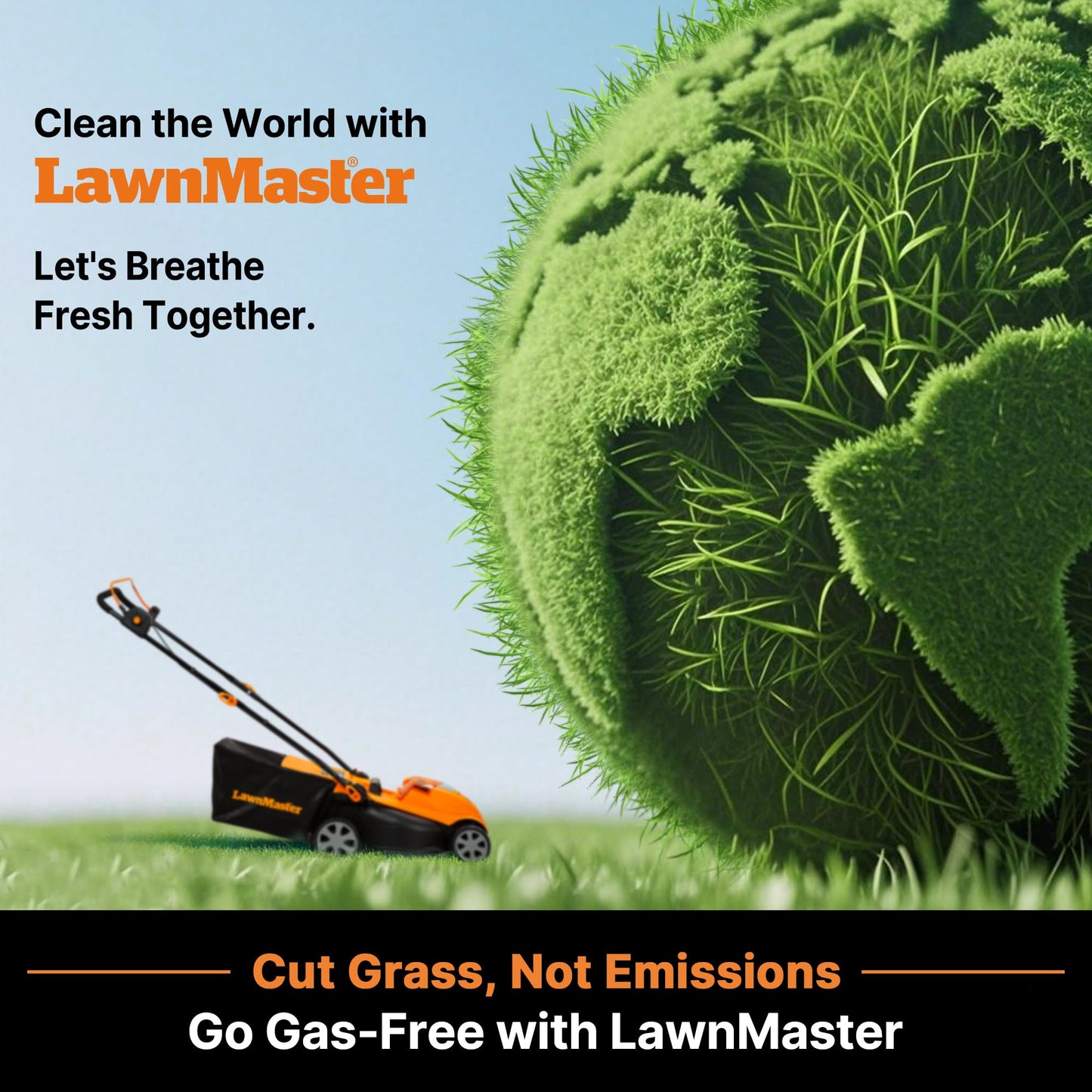 LawnMaster CLMF4815E 48V MAX* 15-inch Brushless Cordless Mower with 2X24V MAX* 4.0Ah Battery and a Dual Charger