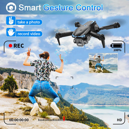 Naseto Drone with Camera 1080P HD, FPV Foldable Drone for Adults Kids, One-Key Take Off/Landing, 3D Flips, Altitude Hold, Speed Adjustment, Headless Mode, 2 Batteries, Toys Gifts for Boys Girls
