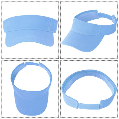 Marrywindix 1 Piece of Blue Sport Wear Athletic Visor Sun Sports Visor Hat Visor Adjustable Cap for Women and Men (One Size)