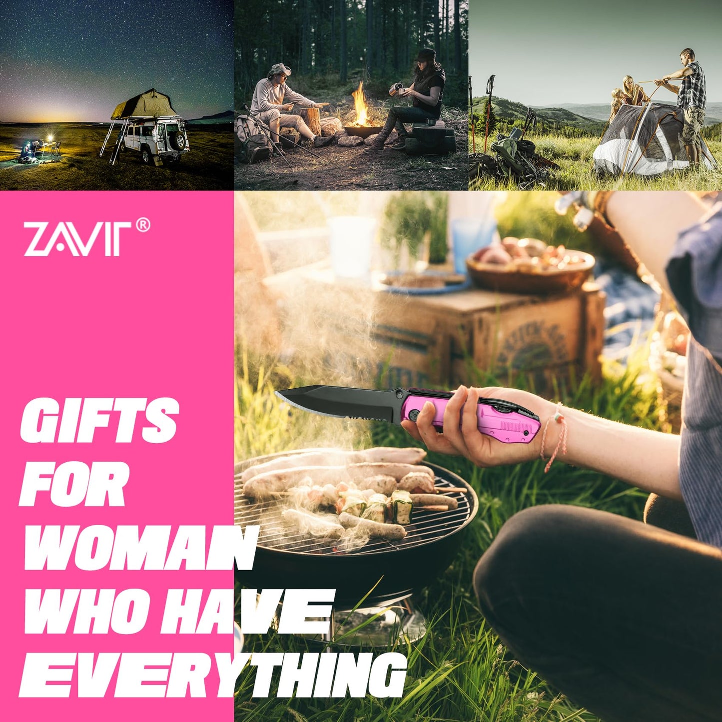 Gifts for Women, Mom, Wife, Girlfriend, Best Friend, Christmas, P-ink Multitool Knife - Gifts for Mom, Unique Gift Ideas for Women, Mothers Day Anniversary Valentines Day Birthday Gifts for Women