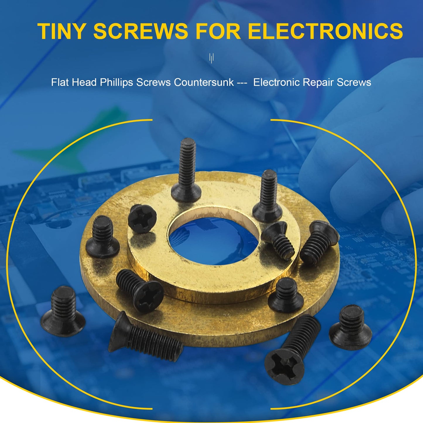 NINDEJIN Laptop Computer Screw Kit, M2 M2.5 M3 Countersunk Flat Head Phillips Mini Screws Set, Replacement Part Electronic Repair Accessories