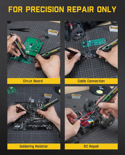Fanttik T1 Max Soldering Iron Kit, Cordless Soldering Iron, 7 Seconds Fast Heating(390°F-840℉), Auto Sleep, 4 Precision Soldering Tips(C210), 360° Swivel Stand, Soldering Iron for Precision Repair