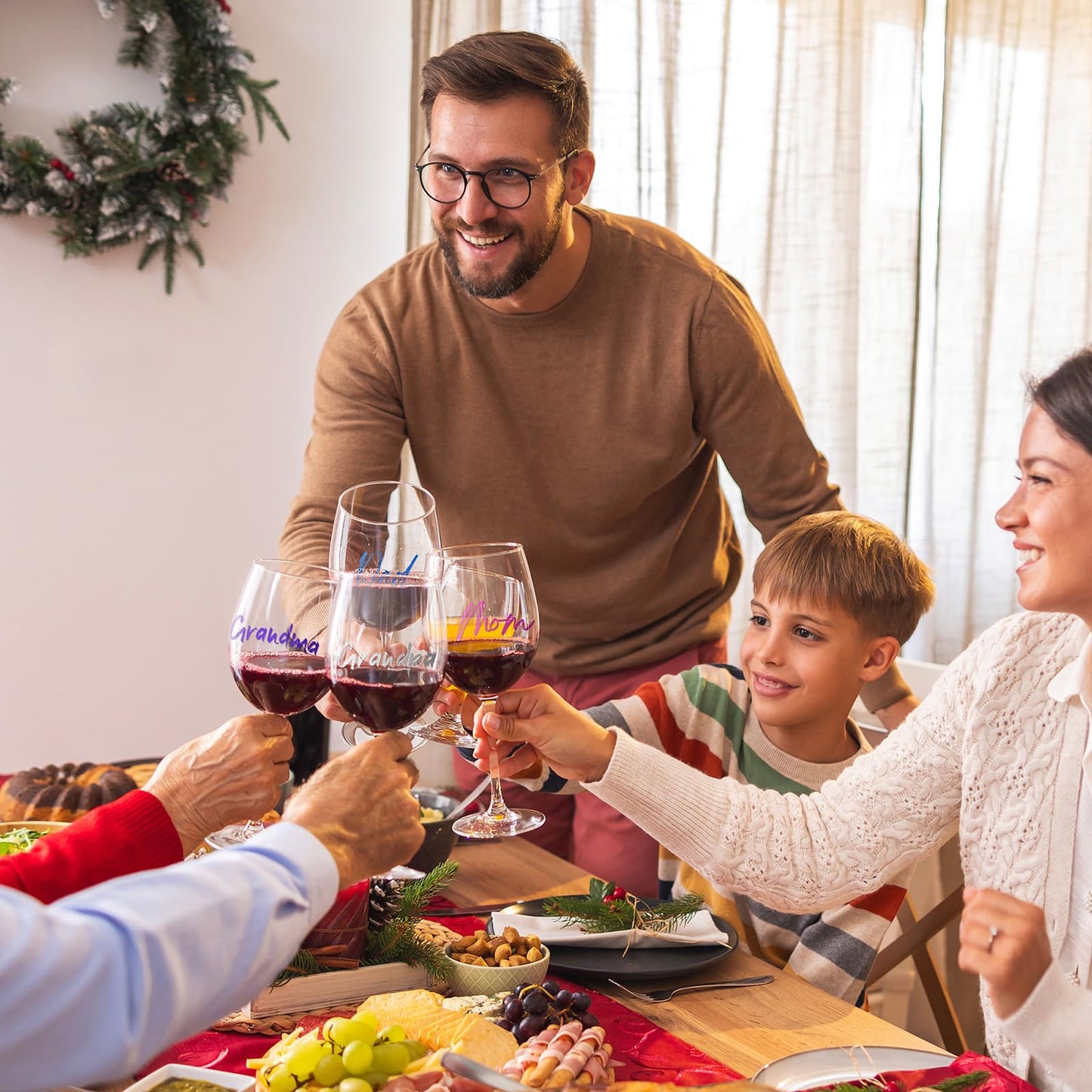 GAINWELL Metallic Wine Glass Markers 8Pcs, Food-Safe, Non-Toxic, Dishwasher-Safe, Wine Glass Marker Pens for Ceramic Plates, Parties & Weddings