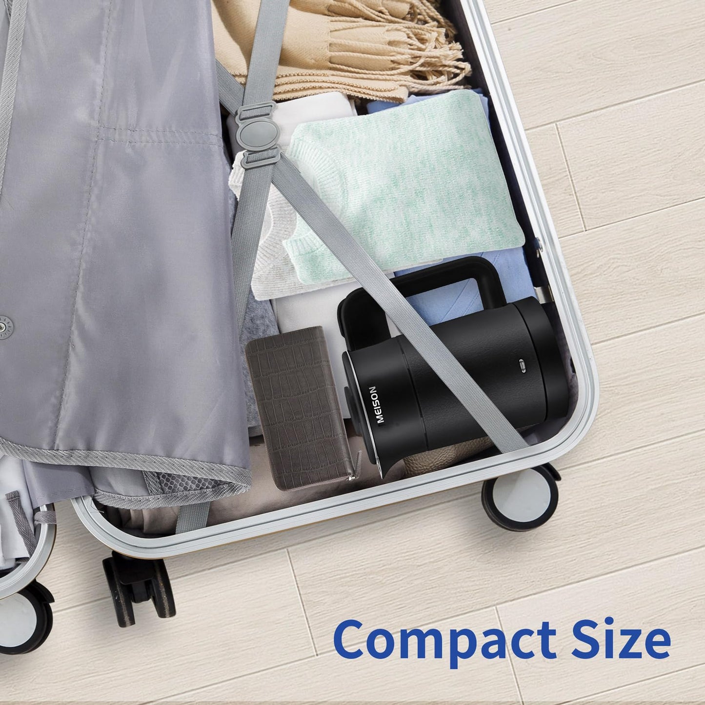 0.6L Small Electric Kettles Stainless Steel, Travel Mini Hot Water Boiler Heater, Double Wall Cool Touch Portable Teapot, Auto Shut-Off & Boil-Dry Protection, 120V/800W, 2 Year Warranty (Black)